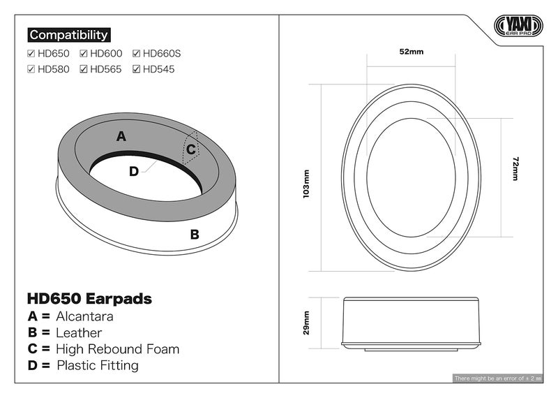 YAXI HD650 Earpads - Image 5